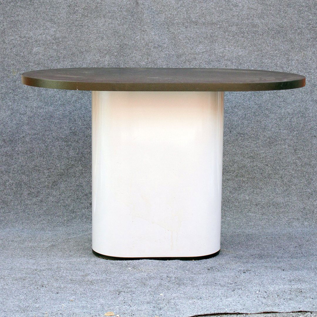 Modern Design Italian Oval Dinette Table, Black & White (1 of 4)