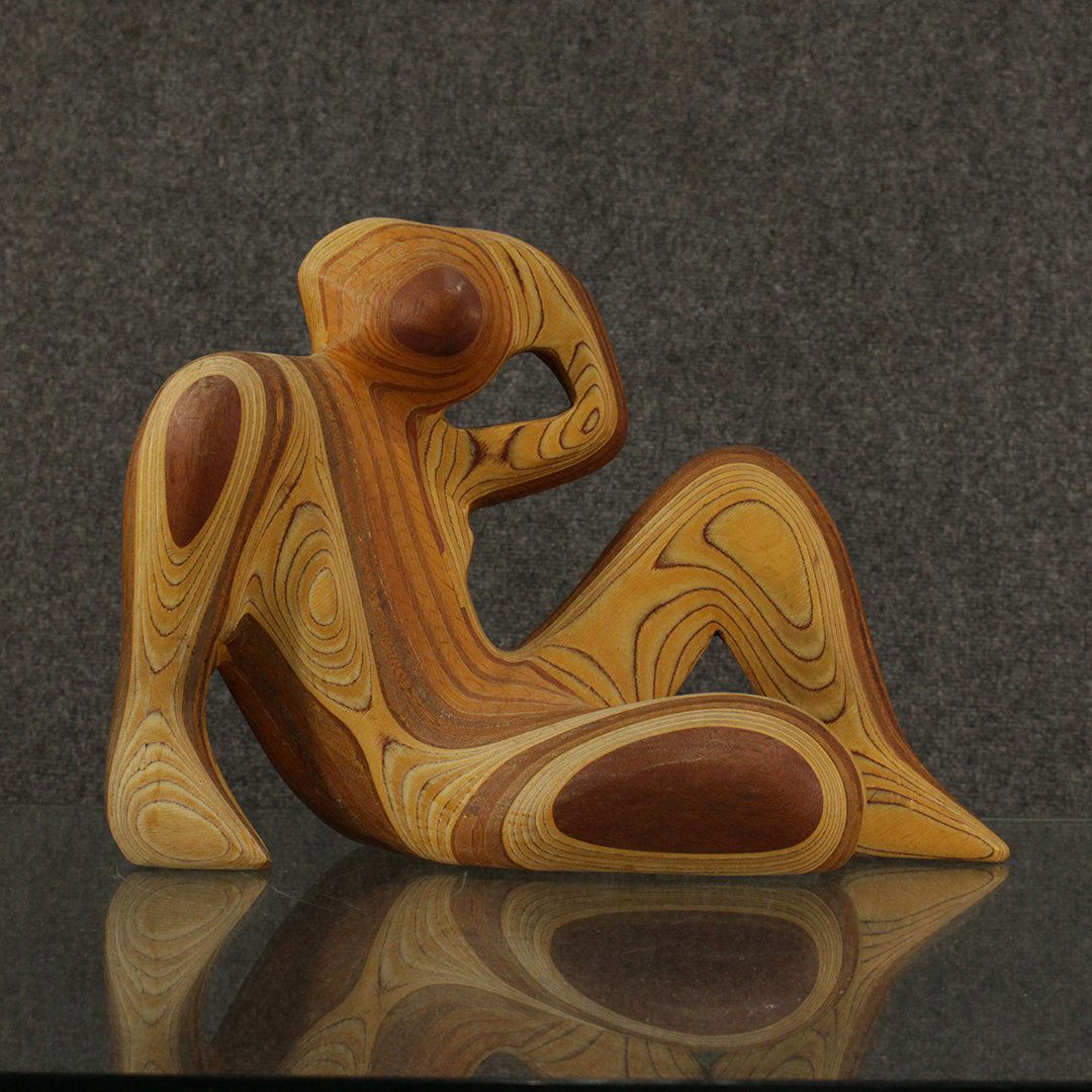 Mid-Century Modern Laminated Exotic Woods Sculpture (1 of 4)