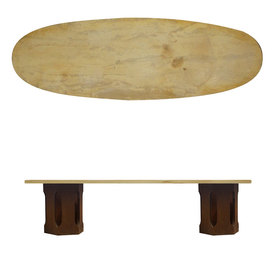 Mid-Century Modern Surfboard Top Coffee Table (1 of 8)