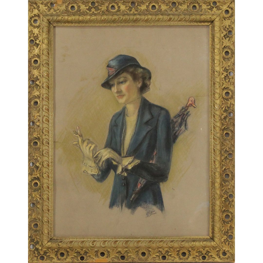 J Stone, Original Illustration Art Woman in Rain Outfit (1 of 6)