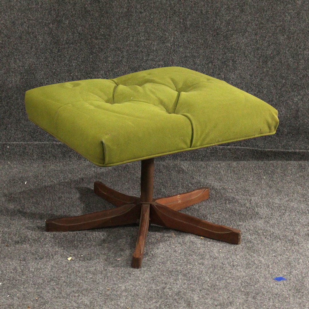 Mid-Century Modern Green Ottoman stool Kodawood (1 of 4)