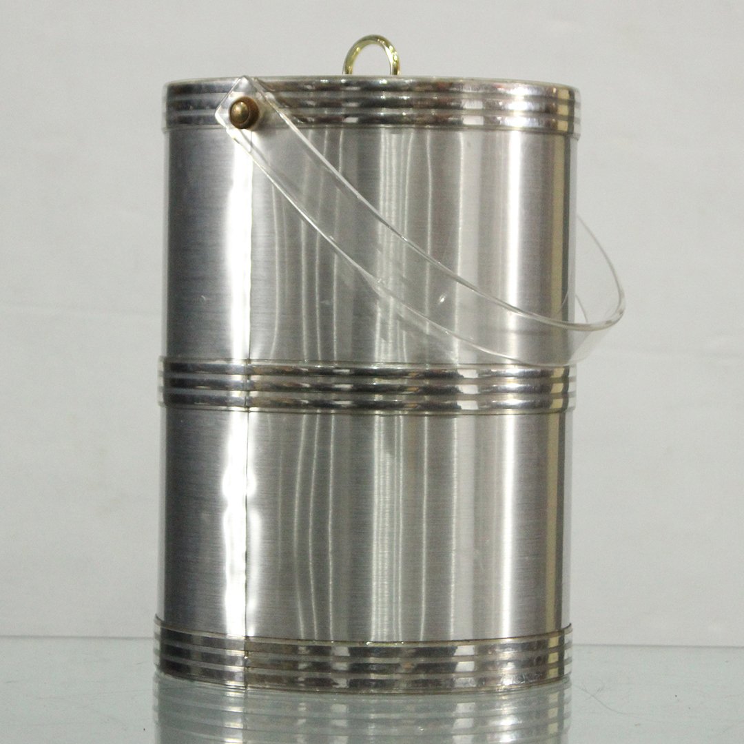 Mid-Century Modern Design Ice Bucket Polished Alluminum (1 of 3)