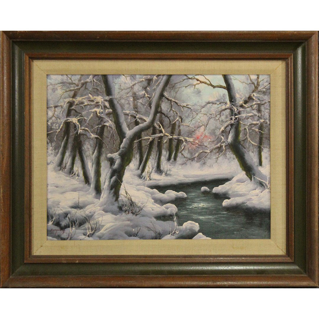 Kataling, Oil/c Winter Fresh Snow Forest With Stream (1 of 5)