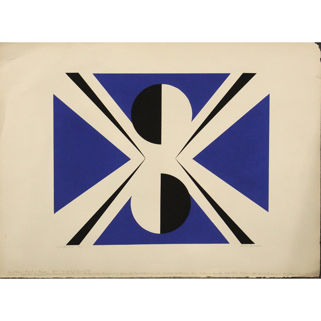 Helen Gerardia, Mid-Century Lithograph 6/25 Equidistant (1 of 9)