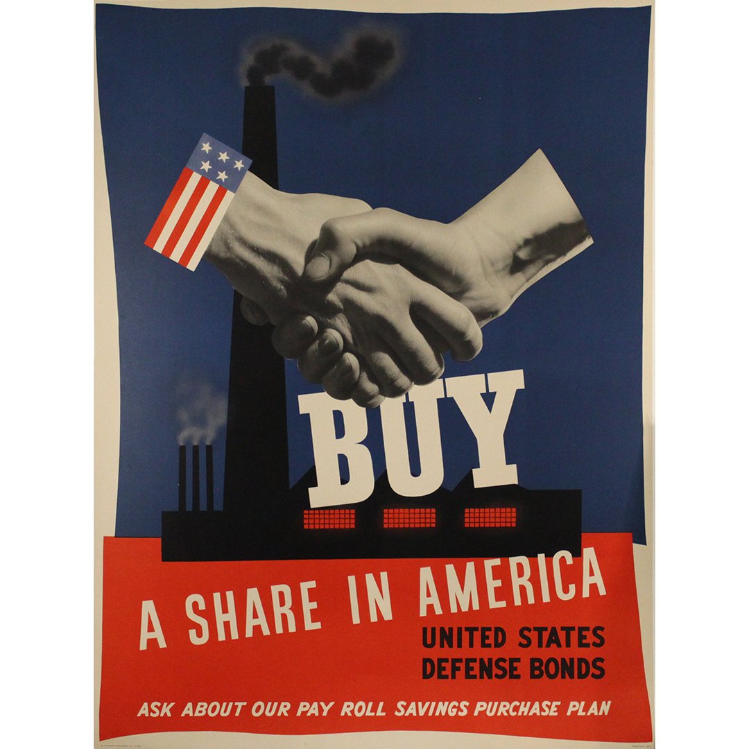 1941 War Bond Poster Mounted on Linen Back (1 of 6)