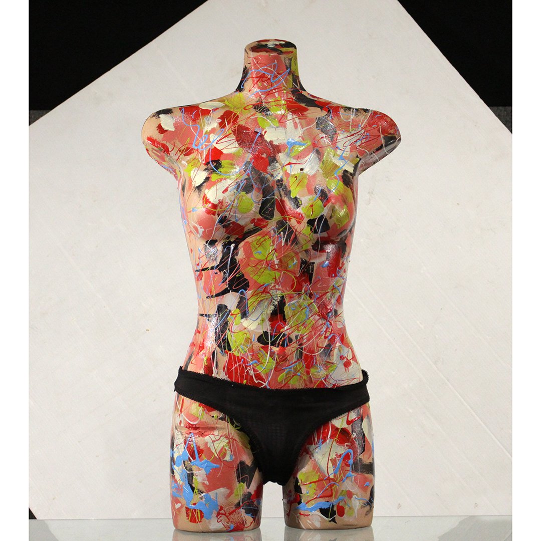 Unique Mid-Century Modern Abstract Painted Mannequin (1 of 6)