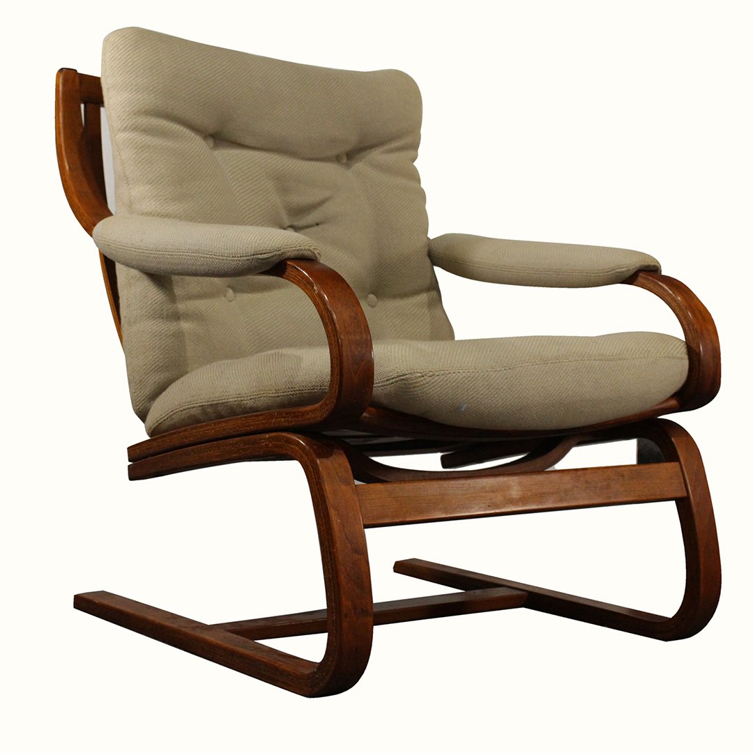 Fagas Denmark Bent Wood Spring Chair Sloping Arms (1 of 9)