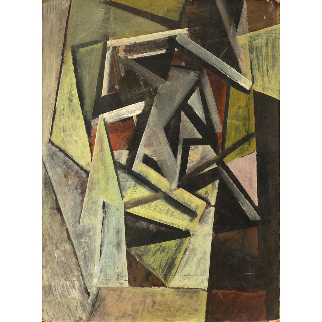 Sidney Gordin, Oil/b Russian / American Abstract Signed (1 of 9)