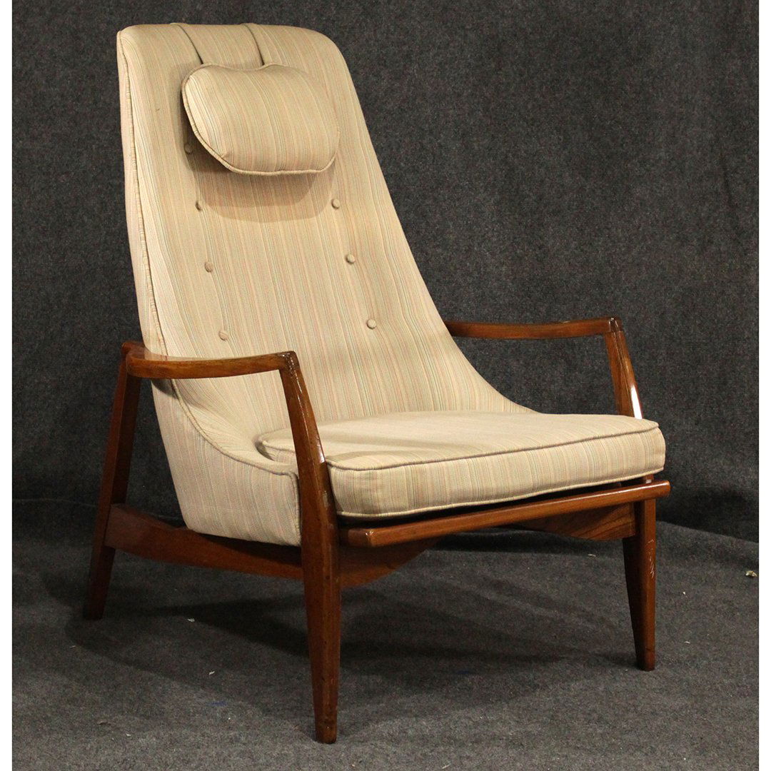 Pearsall Style High Back Mid-Century Lounge Chair (1 of 7)