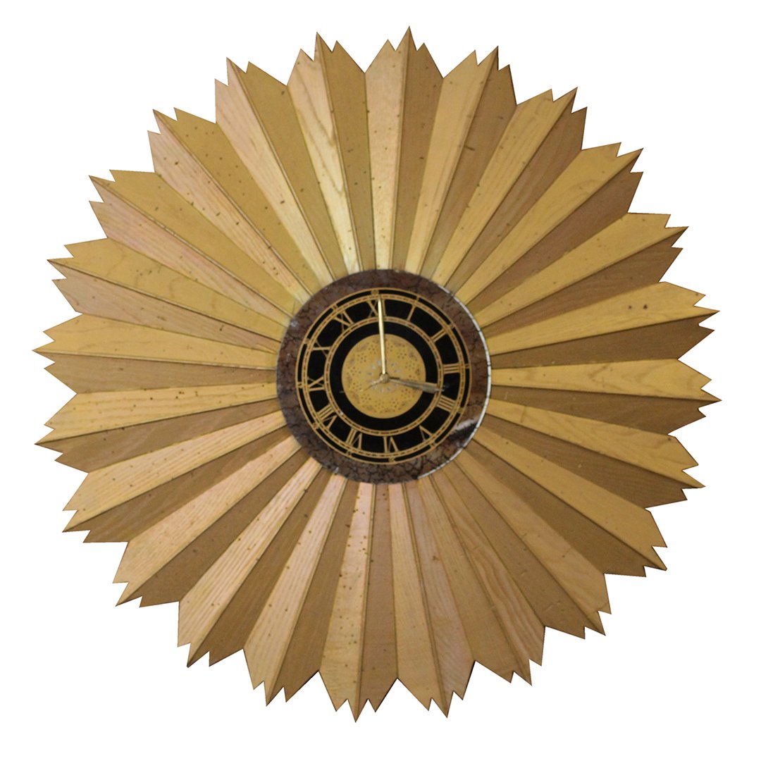 Mid-Century Modern Sun Burst Clock (1 of 5)
