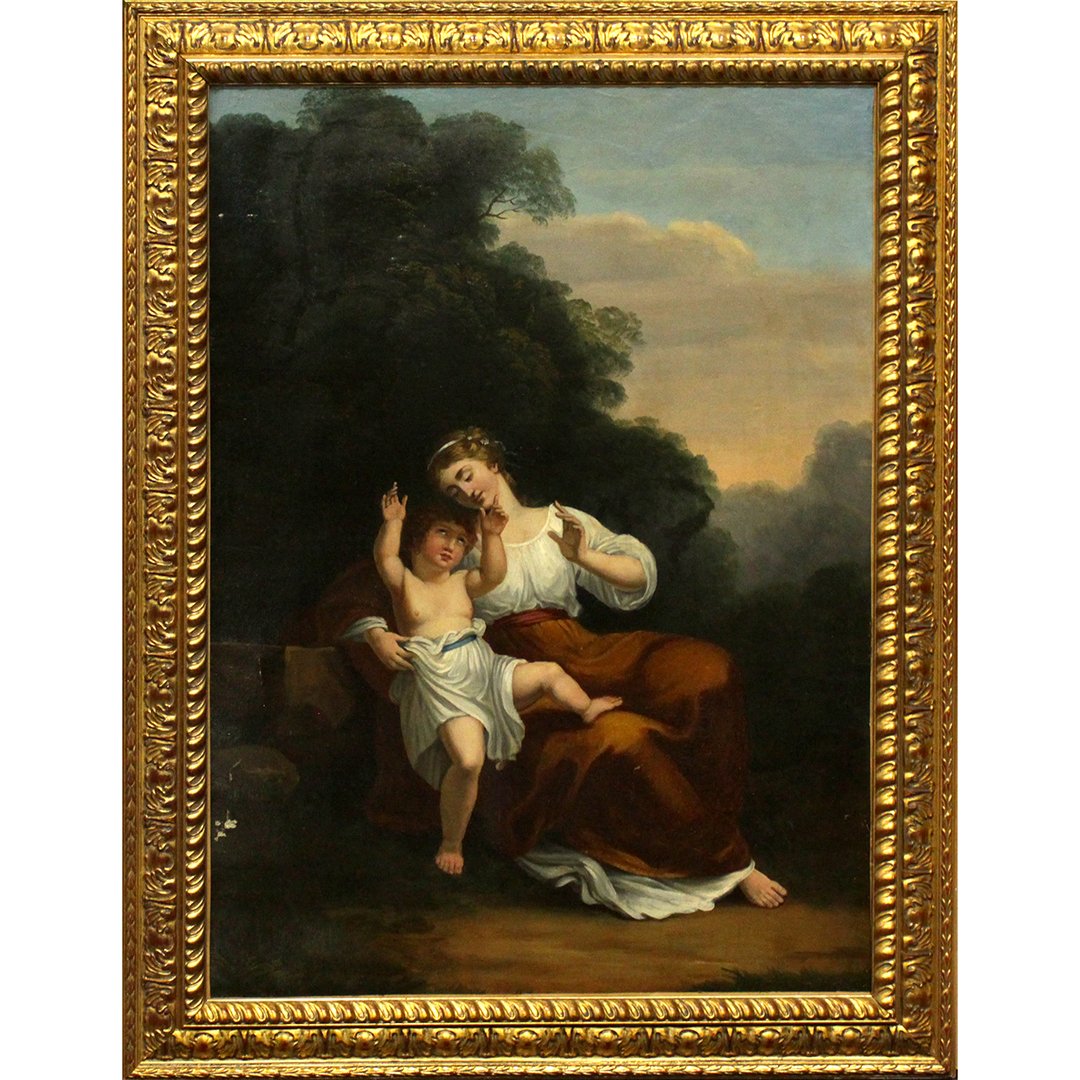 1800's Sueiveur de Chasseriau "Mere Et Enfant" (1 of 9)