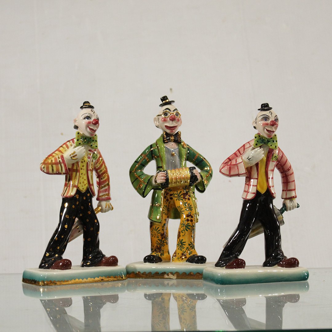 Vintage Italian Porcelain Clown figures (1 of 9)