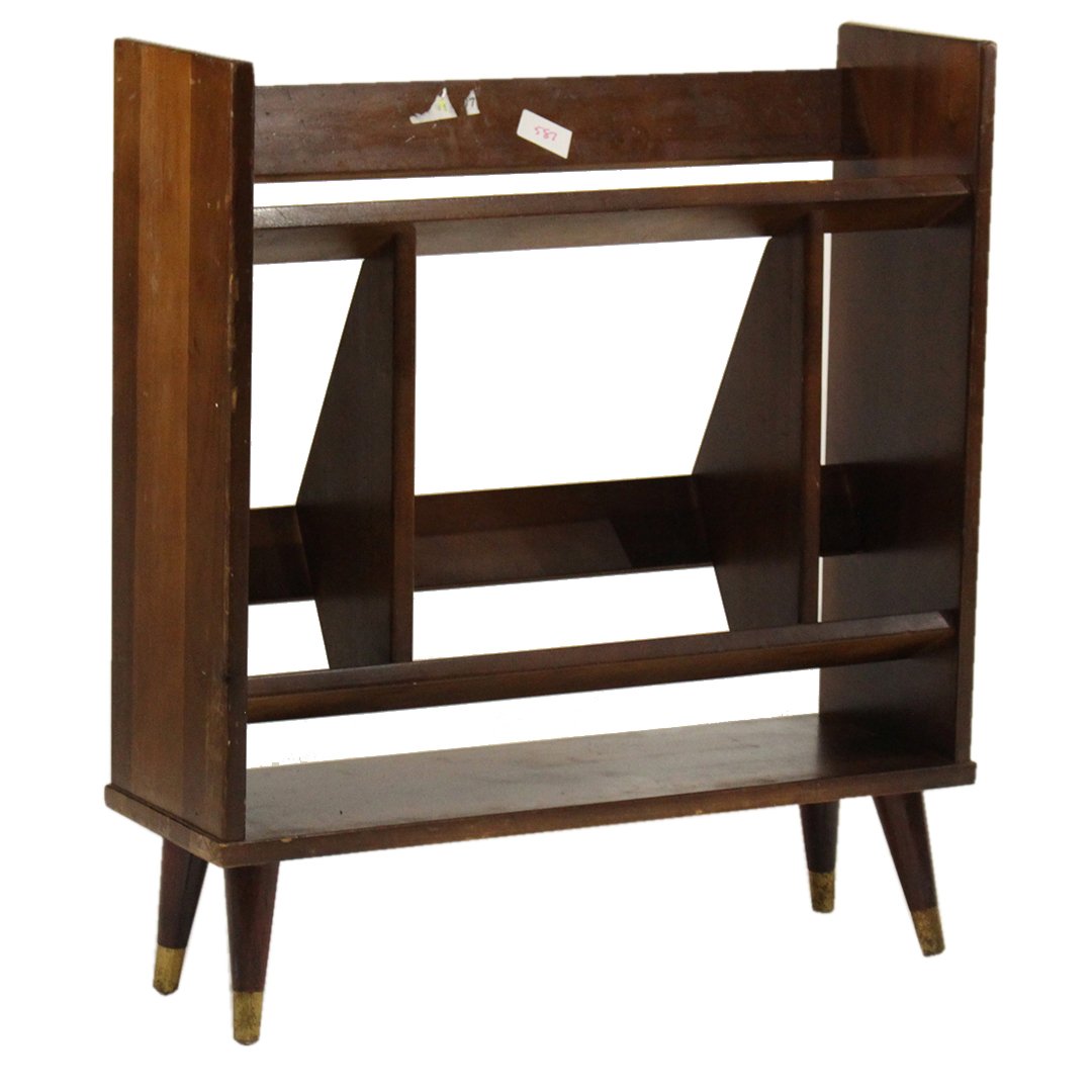 Mid-Century Modern Design Walnut Small Bookstand (1 of 6)