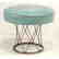 Mid-Century Modern Uniroyal Ottoman Turquoise Naugahyde