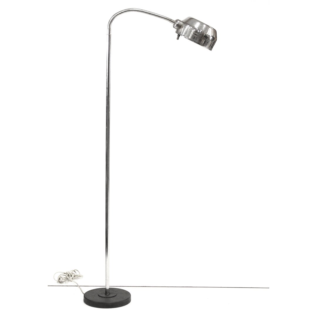Mid-Century Modern Chrome Goose Neck Floor Lamp (1 of 4)