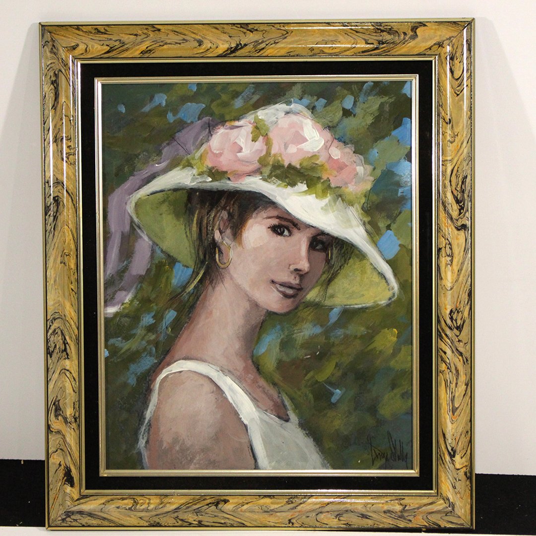 George Shelly Painting Women with Hat (1 of 5)
