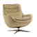 Mid-Century Modern Upholstered Swivel Lounge Chair