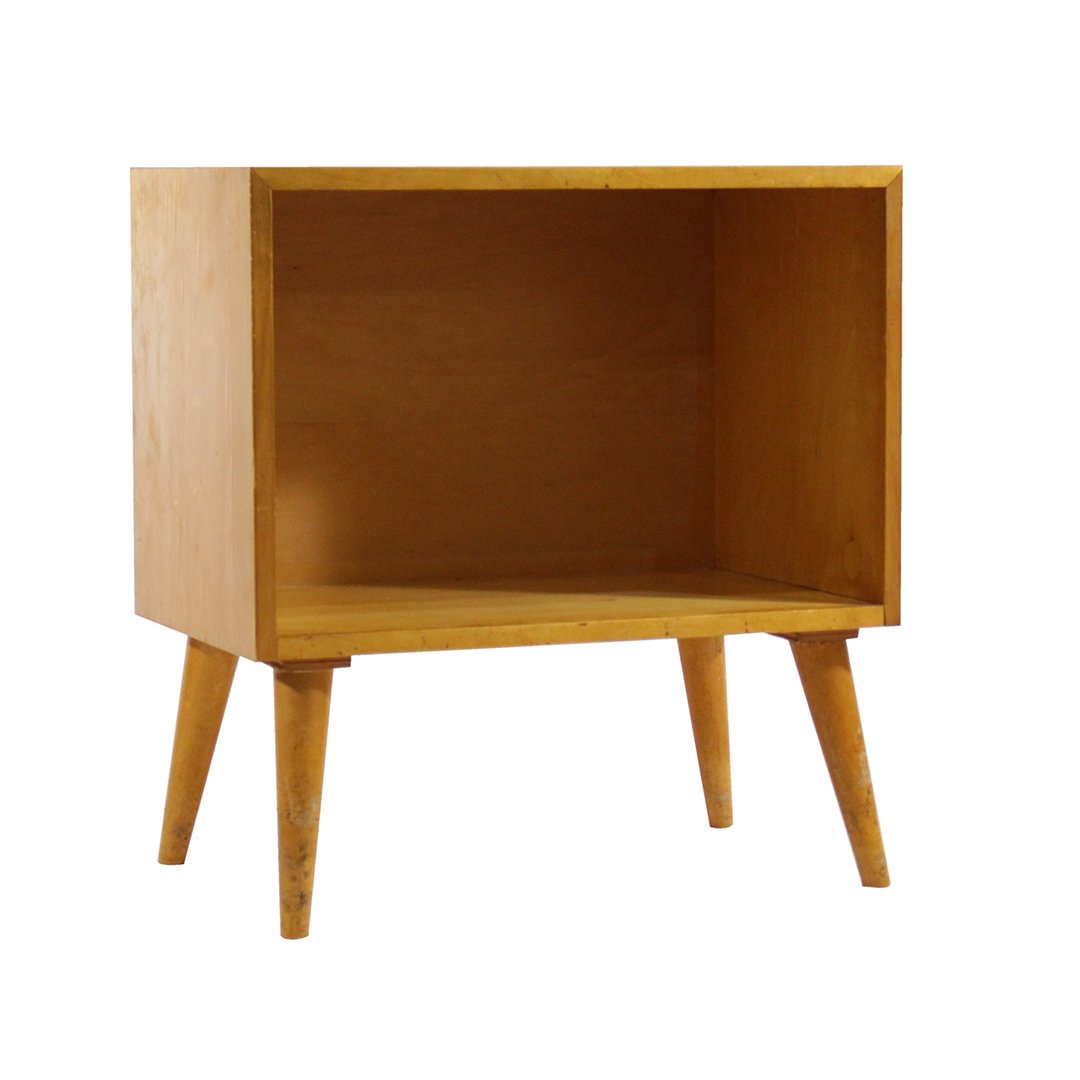 Paul McCobb style Blond Wood Open Cabinet Stand (1 of 4)