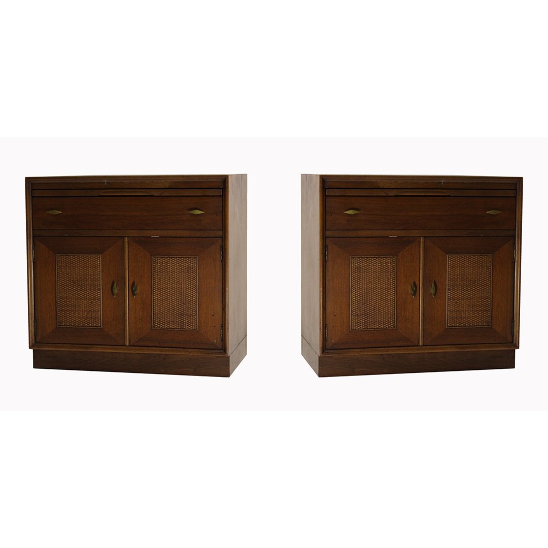 Two [2] Mid-Century Modern Bed Stands One Drawer (1 of 12)