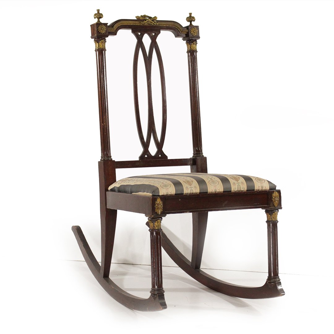 Vintage Louis XVI Bronze Ormolu Ladies Rocker (1 of 8)