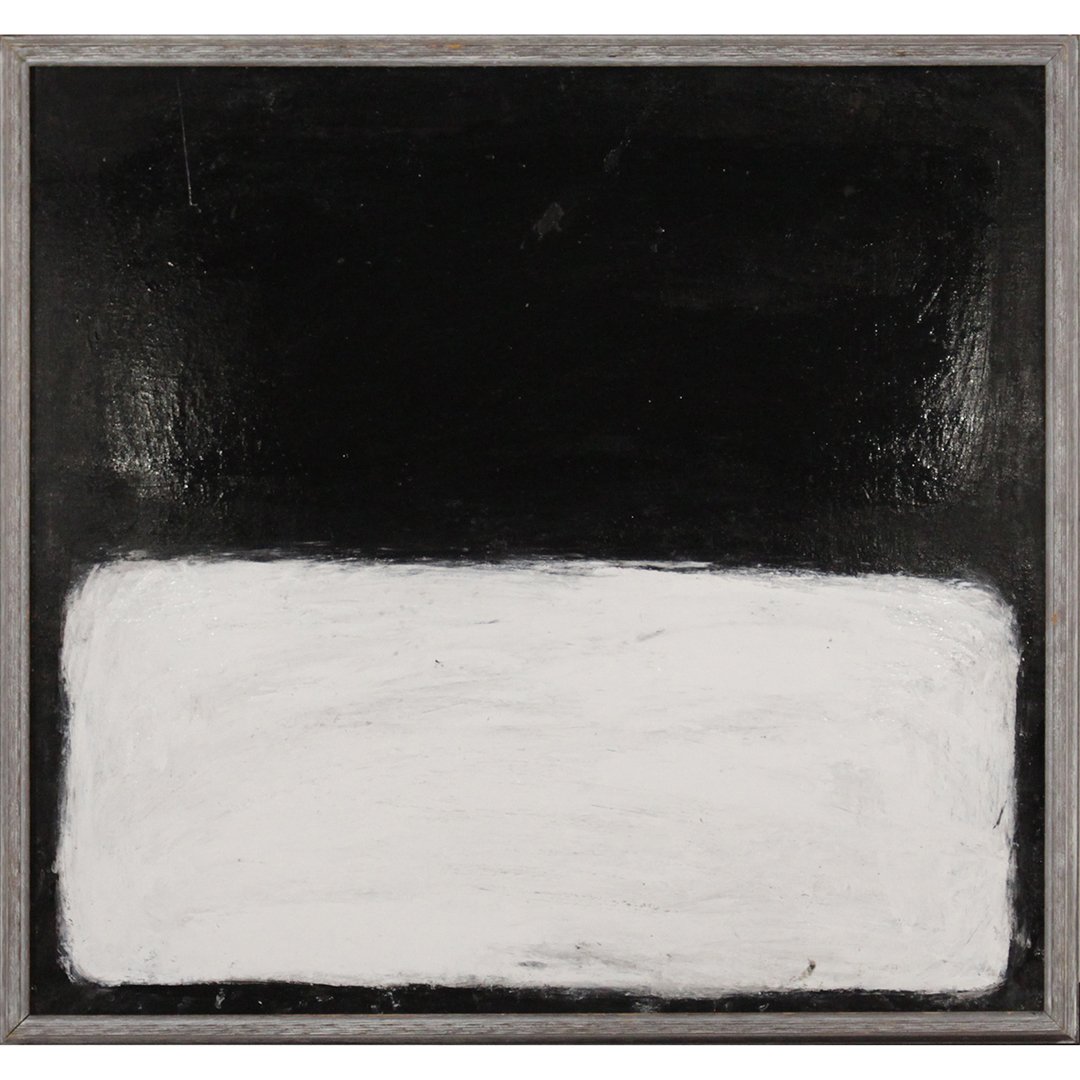 Mark Rothko , Style Of, Oil/b, Abstract Black & White: Mark Rothko , Style Of, Oil/b, Abstract Black & White. Nice quality, unsigned. Framed. Image Size: 30" x 30" , Frame Size: 32" x 32"