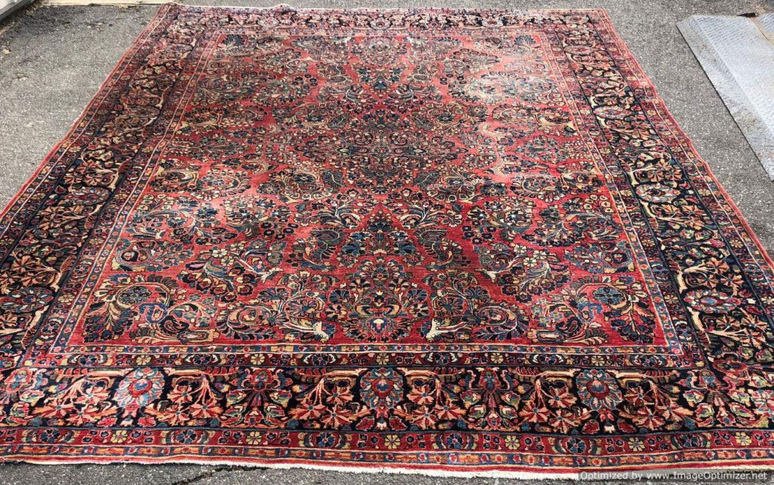 Antique Estate Rug: Roomsize Persian Sarouk (1 of 10)