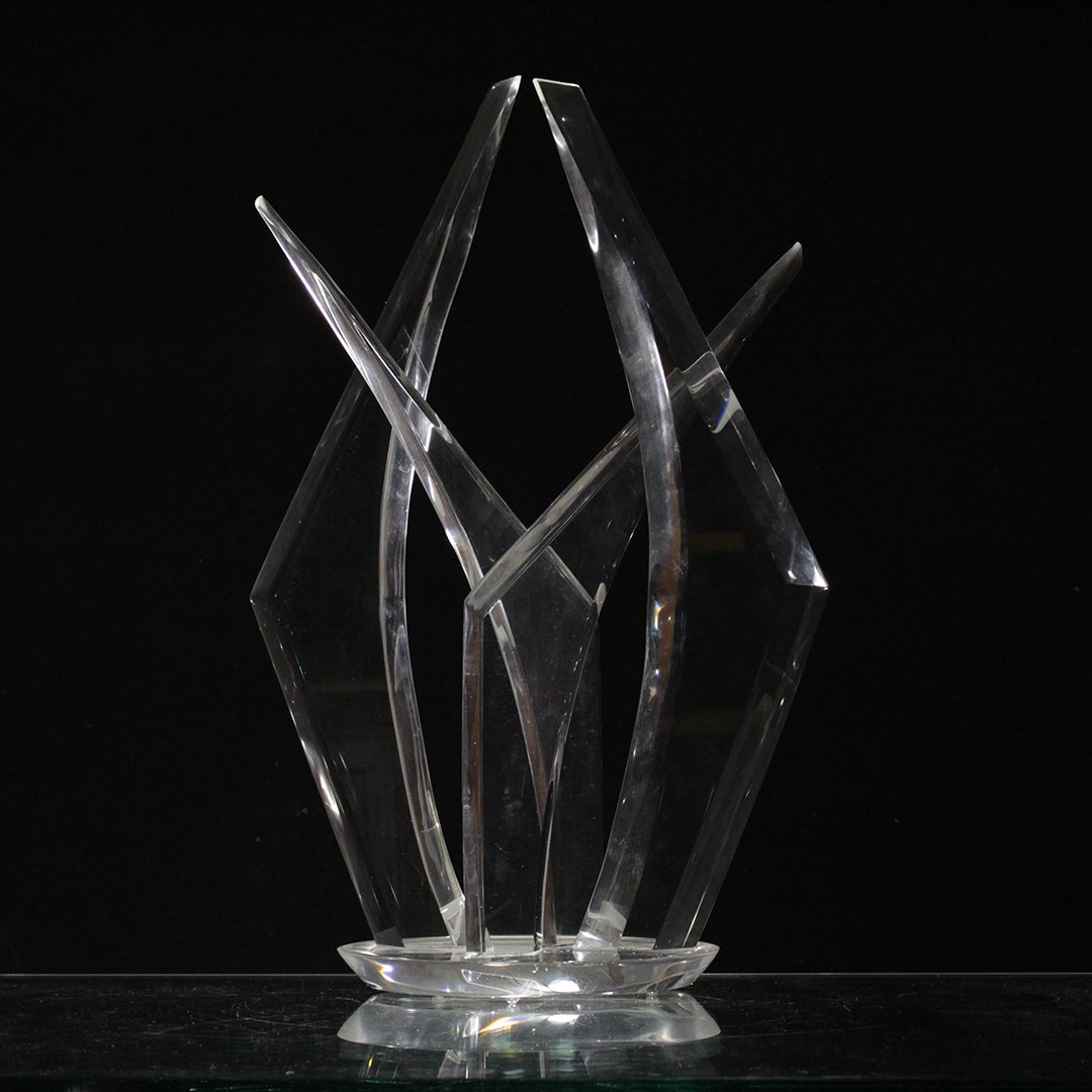 Hivo Van Teal, Important Lucite Mid-Century Sculpture: Hivo Van Teal, Important Lucite Mid-Century Sculpture. Signed.