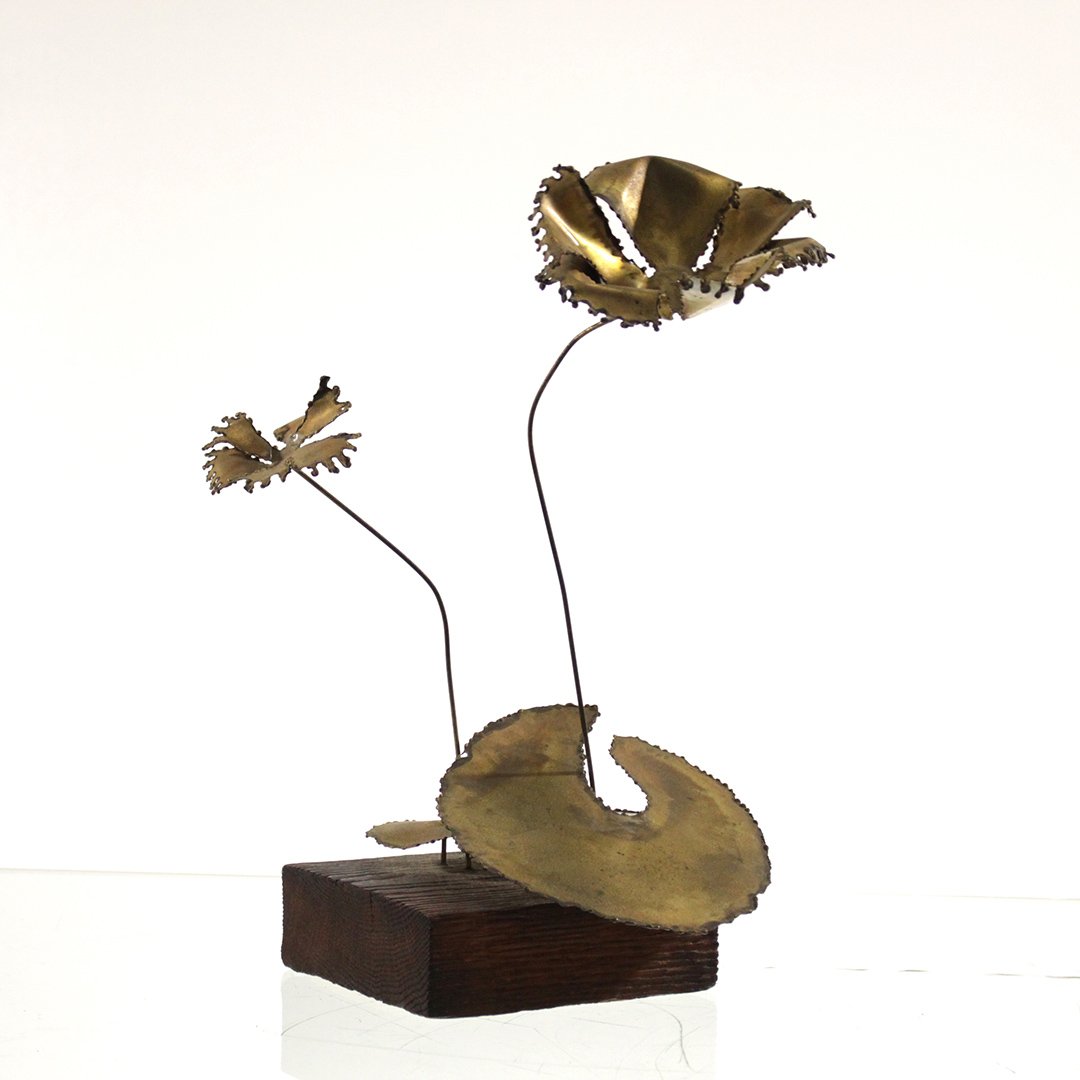 Mid-Century Modern Brutalist Flower Sculpture (1 of 5)