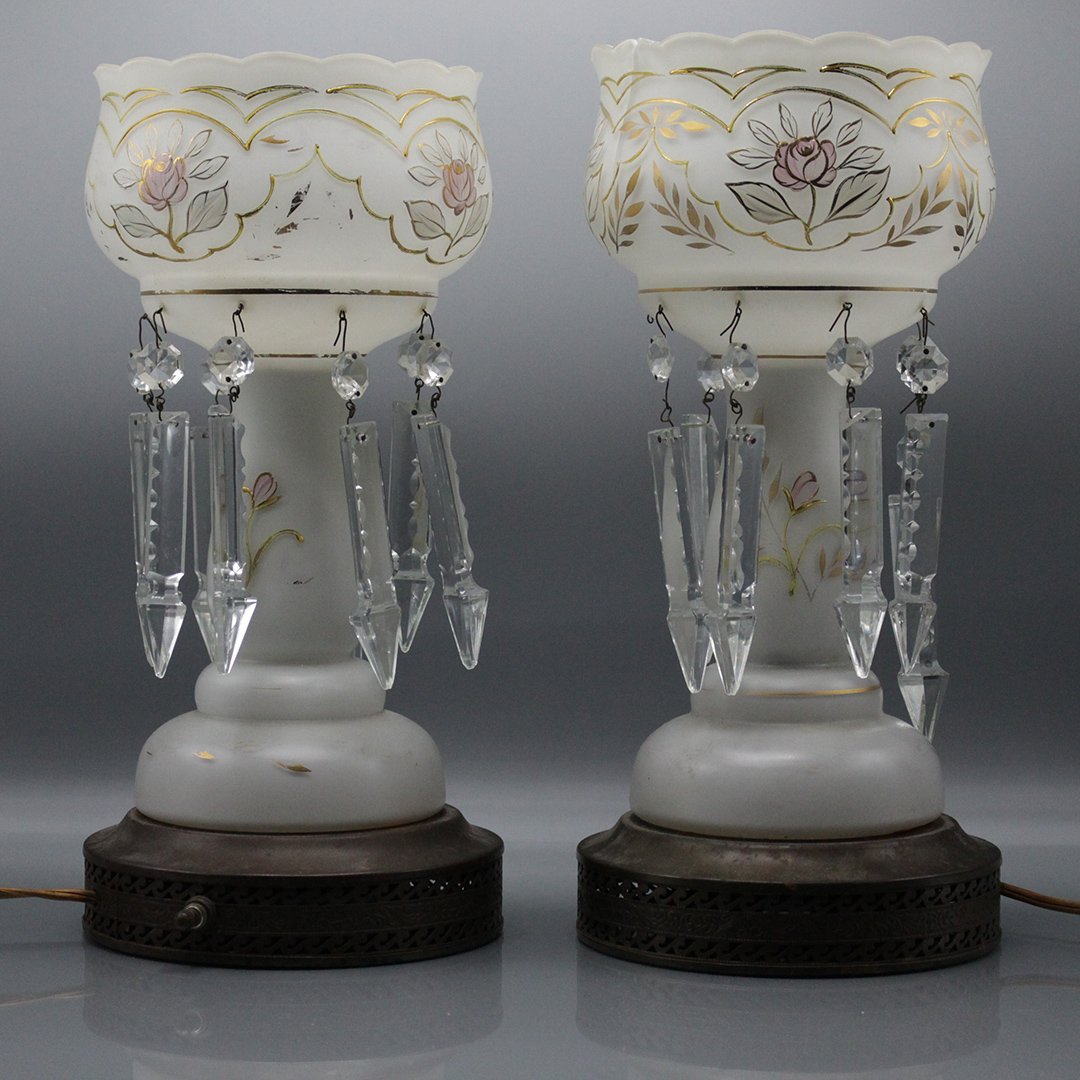 Two [2] Lustres With Prisms Made in Germany US Zone (1 of 5)