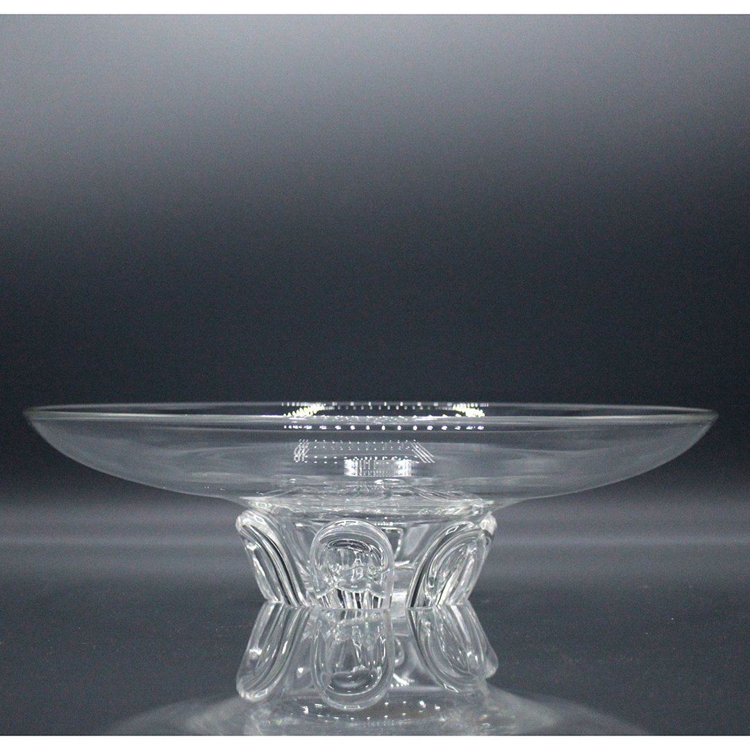 Steuben Signed Clear Crystal Glass Center Bowl (1 of 4)
