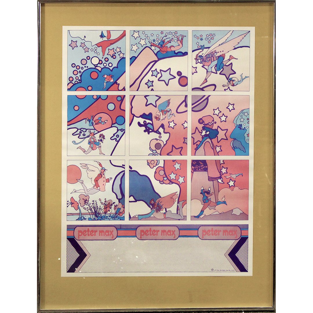 Original 1970 Peter Max Psychedelic Poster Framed (1 of 6)