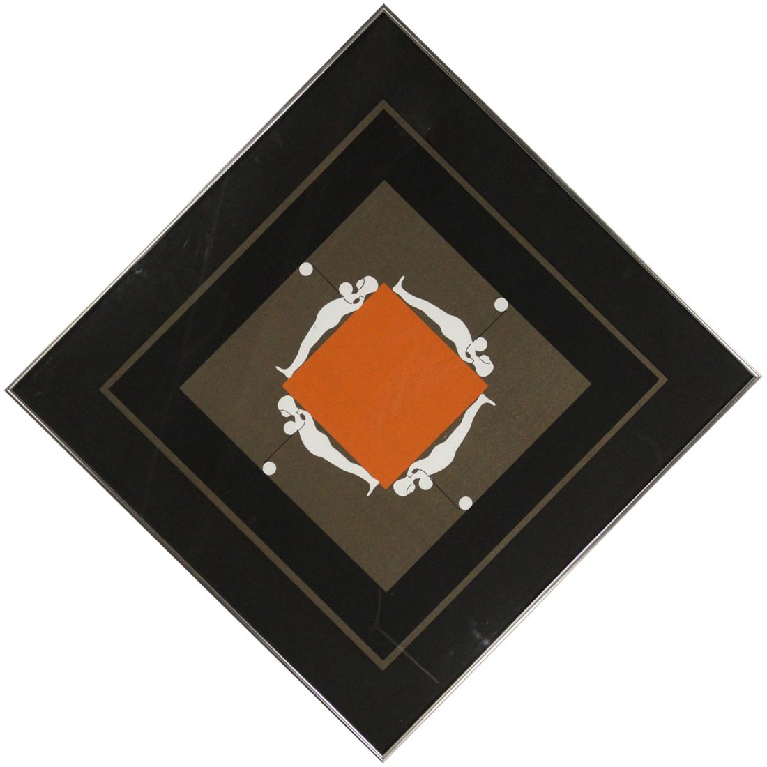 Mid-Century Modern Lithograph Figures at Orange Square (1 of 3)