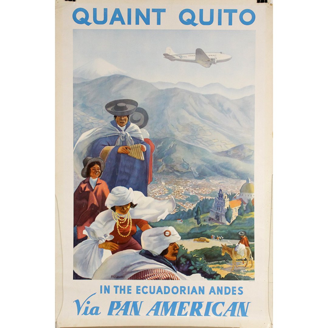 Pan American Vintage Airline Poster Quait Quito (1 of 7)