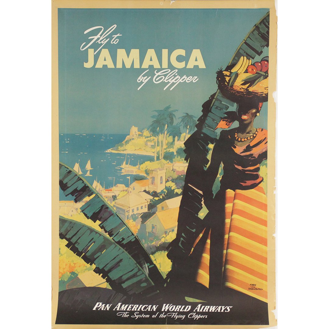 Pan American Airways Vintage Airline Poster Jamaica (1 of 6)