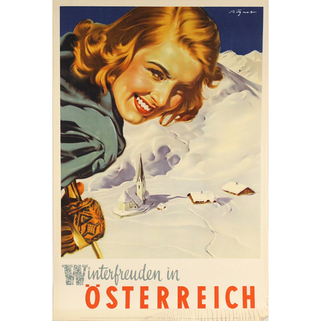 Vintage Travel Poster: Winterfreuden in Osterreich (1 of 4)