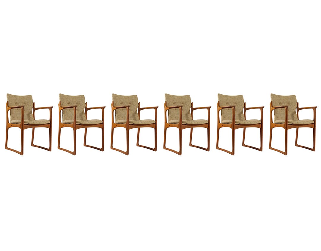 Six [6] Danish Design Arm Chairs Marked Made in Denmark (1 of 7)