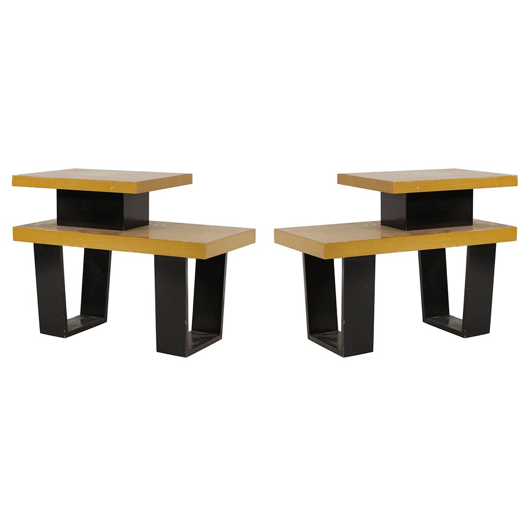 Two George Nelson Influenced Black & Blond End Stands (1 of 9)