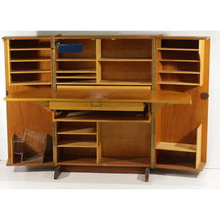 Vintage Mid Century Modern Furniture For Antique Mid Century Modern Magic Box Folding Desk Full Interior