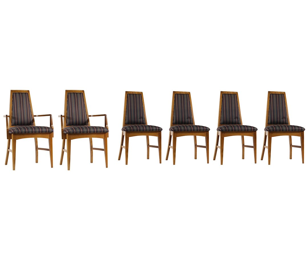 Six Danish Design Mid-Century High Back Dining Chairs (1 of 10)