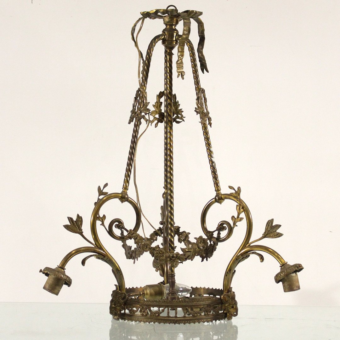 Antique French Victorian  Brass Chandelier (1 of 10)