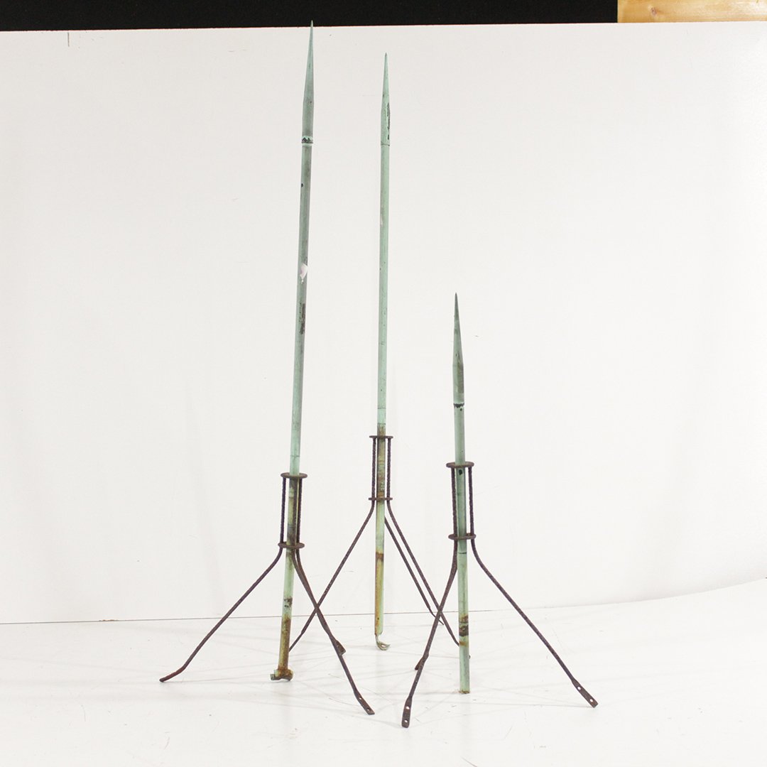 Three [3] Antique Lightning Rods (1 of 7)