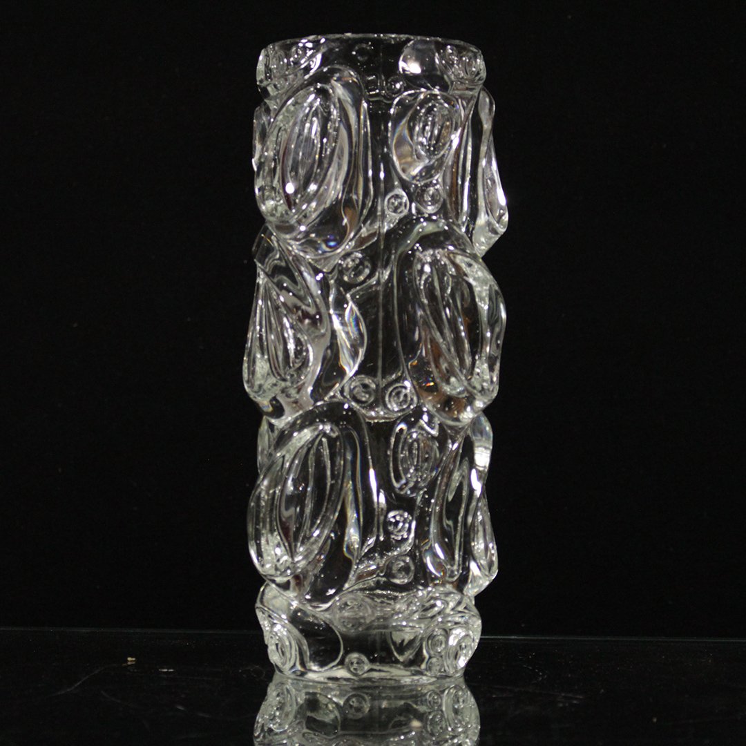 Vintage Pressed Glass Modern Design Vase (1 of 5)