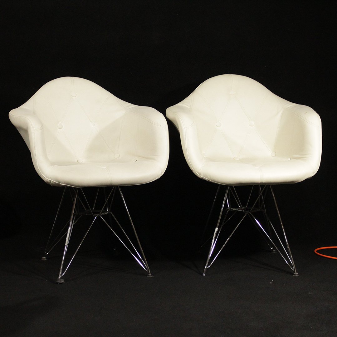 Herman Miller style Eiffel Tower Base Arm Chairs (1 of 8)