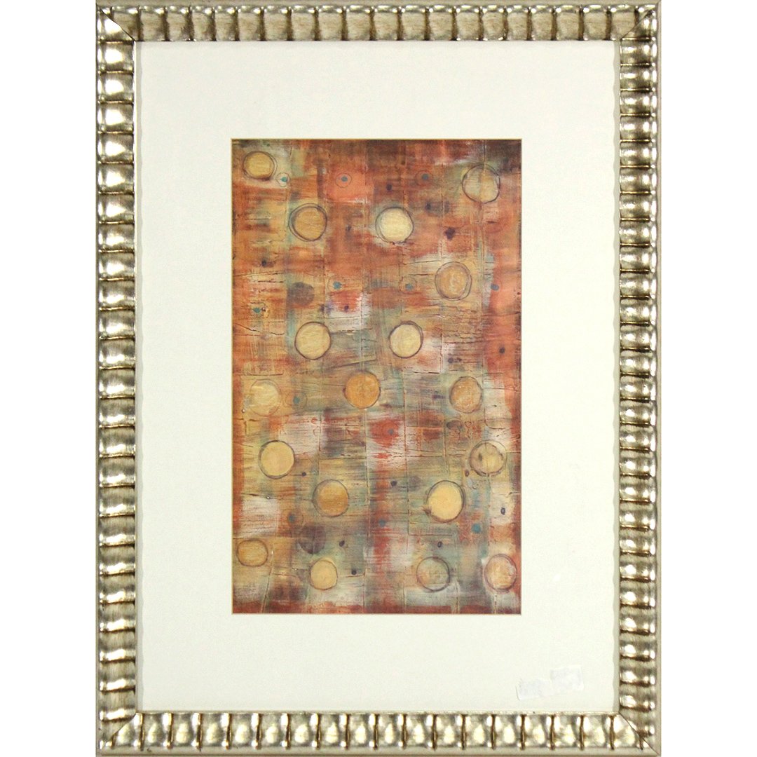 Mid-Century Modern Abstract Print, Framed (1 of 3)