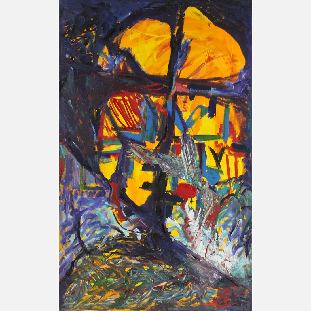 20th C. Modern Design Expressionism Abstract Painting (1 of 4)