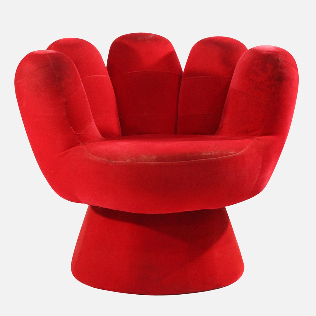 Italian Design Pop Art Fingers Chair - Red Velour (1 of 5)