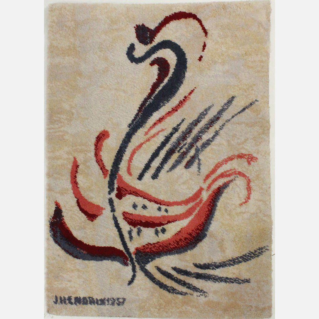 Mid-Century Wool Rug Designed and Signed Jimi Hendrix (1 of 5)