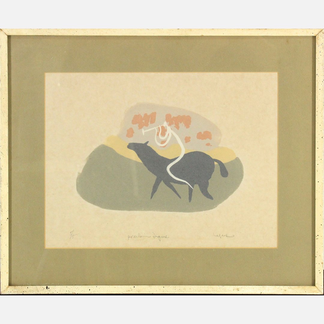 "Porcelain Figure" Bull Rider Lithograph Signed (1 of 6)