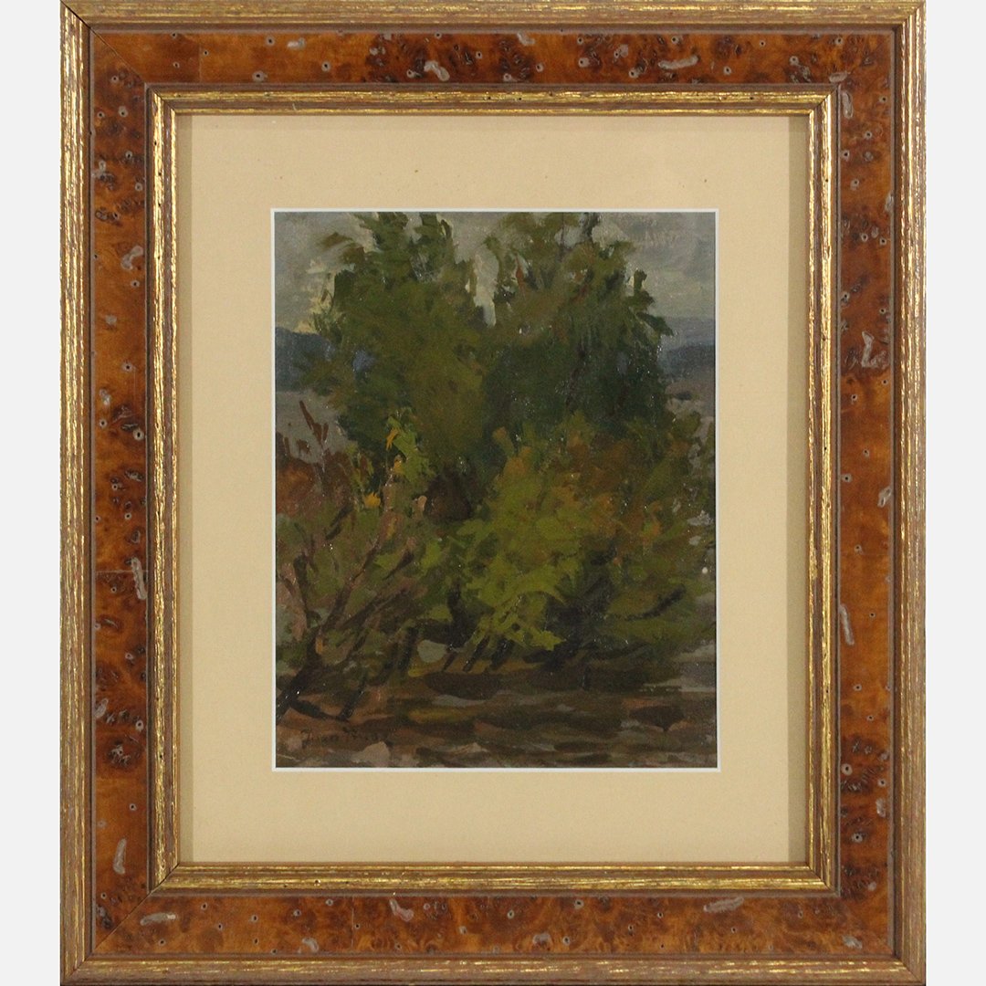 Ivan Trusz (1869-1941) , Ukrainian Artist Still Life: Ivan Trusz (1869-1941) , Ukrainian Artist Still Life oil on board in exotic wood frame. Size: 8 x 6.5 inside of mat, 14 x 12