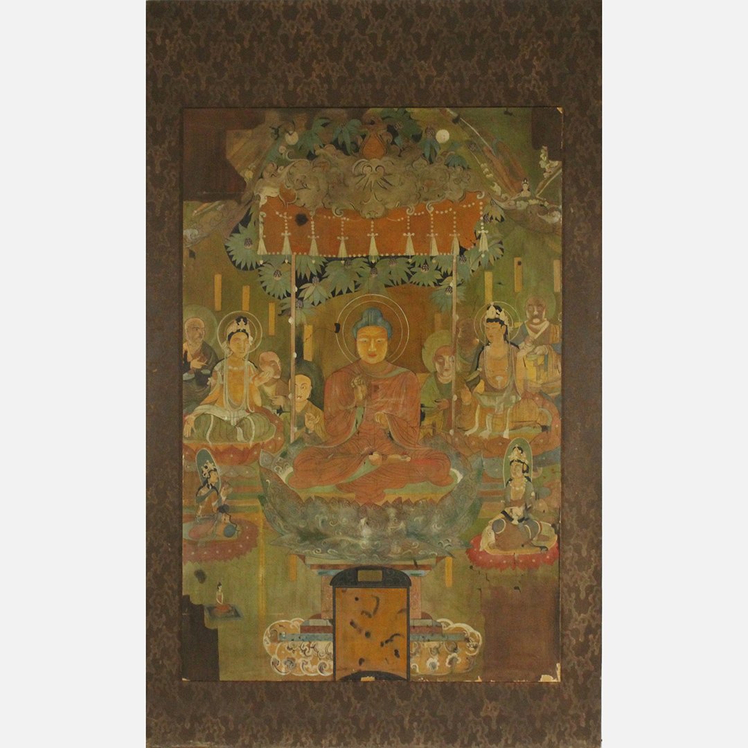 Antique Buddhist Art Tibetan Thangka Painting Large (1 of 10)